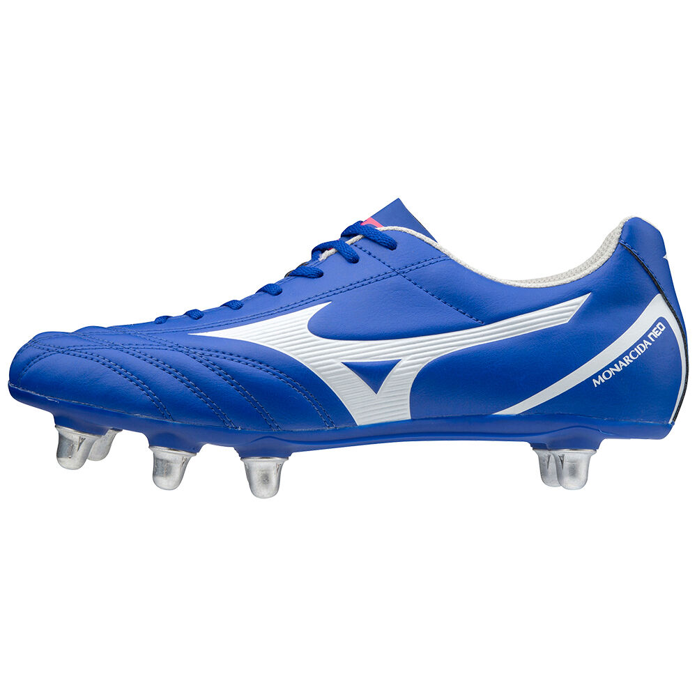 Mizuno Monarcida Neo Rugby SI - Erkek Rugby Ayakkabısı - Mavi/Beyaz Türkiye (ESNVML-783)